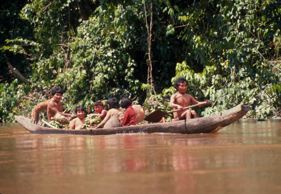 Canoeing up Acamo River