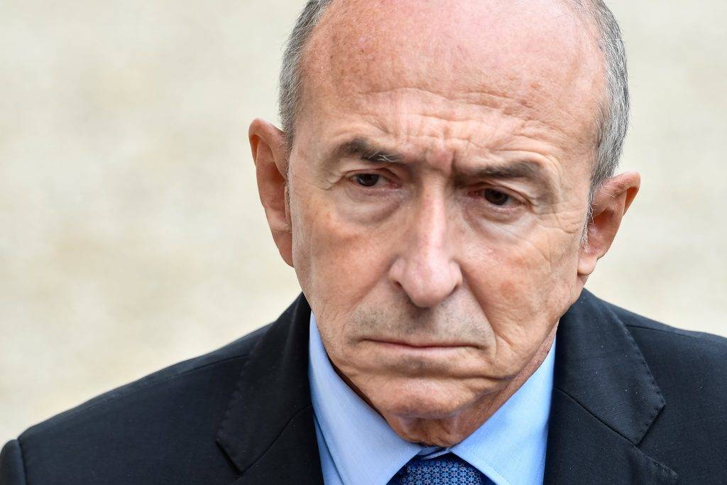 French Interior Minister Gerard Collomb leaves after the weekly cabinet meeting at the Elysee French presidential palace on September 6, 2017 in Paris. (Photo by Julien Mattia/NurPhoto)