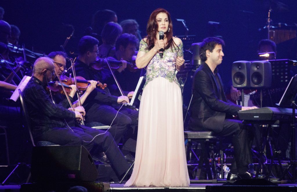 Priscilla Presley during concert "Elvis In Concert 2017 - The King Live On Screen" in Vienna, Austria, on 22 nd May 2017.
(Photo credit should read "GEORG HOCHMUTH/APA-PictureDesk via AFP")