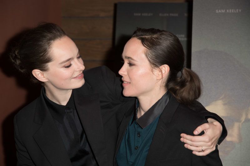 LOS ANGELES, CA - FEBRUARY 20:  (L-R) Emma Portner and Ellen Page attend the screening of IFC Films "The Cured" at AMC Dine-In Sunset 5 on February 20, 2018 in Los Angeles, California.  (Photo by Earl Gibson III/Getty Images)