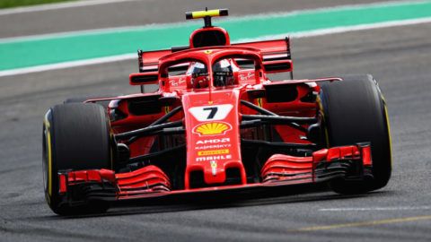 SPA, BELGIUM - AUGUST 25: Kimi Raikkonen of Finland driving the (7) Scuderia Ferrari SF71H on track during qualifying for the Formula One Grand Prix of Belgium at Circuit de Spa-Francorchamps on August 25, 2018 in Spa, Belgium.  (Photo by Mark Thompson/Getty Images)