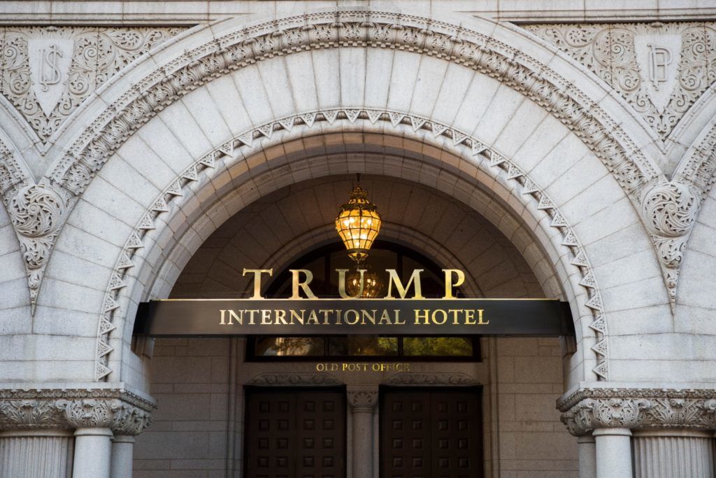 The Trump International Hotel, Washington is pictured before its grand opening October 26, 2016 in Washington, DC.   / AFP PHOTO / ZACH GIBSON