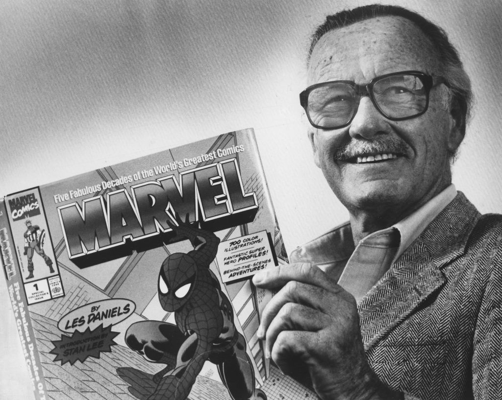 UNKNOWN LOCATION, DC - FEBRUARY 17: Marvel Comics Publisher, Stan Lee, poses with a book of "Spider Man" comics which he created along with comics on the "Hulk" and others. Photo from Washington Post Archive scanned on 2/17/2009. (Photo by Gerald Martineau/The Washington Post via Getty Images)