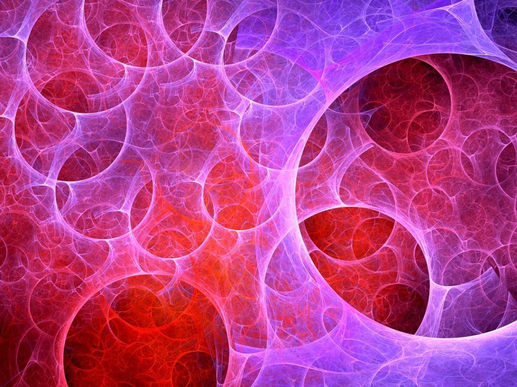 Multiverse bubbles fractal, computer generated abstract background