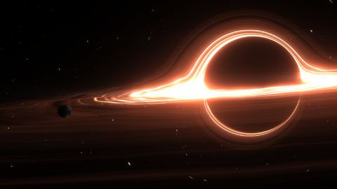 Black hole in the universe 3D image