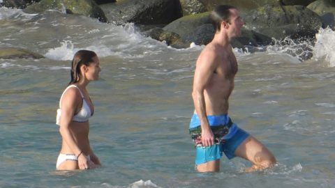 Allround rates of 25 gbp/image or 100 gbp/set apply for ONLINE usage.Pippa Middleton and husband James Matthews are seen taking a swim on January 2th 2019 in St Barts. January 2, 2019