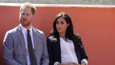 ASNI, MOROCCO - FEBRUARY 24: Prince Harry, Duke of Sussex and Meghan, Duchess of Sussex attend an Investiture for Michael McHugo the founder of 'Education for All' with the Most Excellent Order of the British Empire on February 24, 2019 in Asni, Morocco.  The Duke and Duchess of Sussex are on a three day visit to the country. (Photo by Kirsty Wigglesworth - Pool/Getty Images)