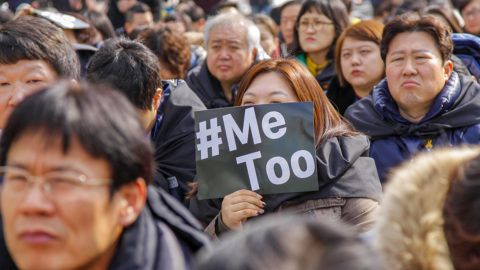 South Korea-South Korean Workers confederation Union Memebers held on 'Womens Larbor Day Event' at Gwanghwamoon Square in Seoul, South Korea on 8 March 2018. South Korea vowed on Thursday to strengthen laws against sexual assault and implement measures to reduce harassment as the #MeToo campaign sweeps the country and sparks calls for meaningful action to tackle sexual abuse. (Photo by Seung-il Ryu/NurPhoto)