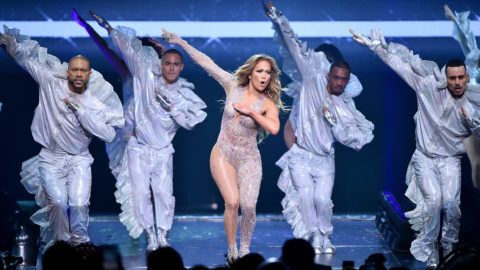 NEW YORK, NEW YORK - JULY 12: Jennifer Lopez performs onstage during the It's My Party Tour at Madison Square Garden on July 12, 2019 in New York City. (Photo by Theo Wargo/Getty Images for ABA)
