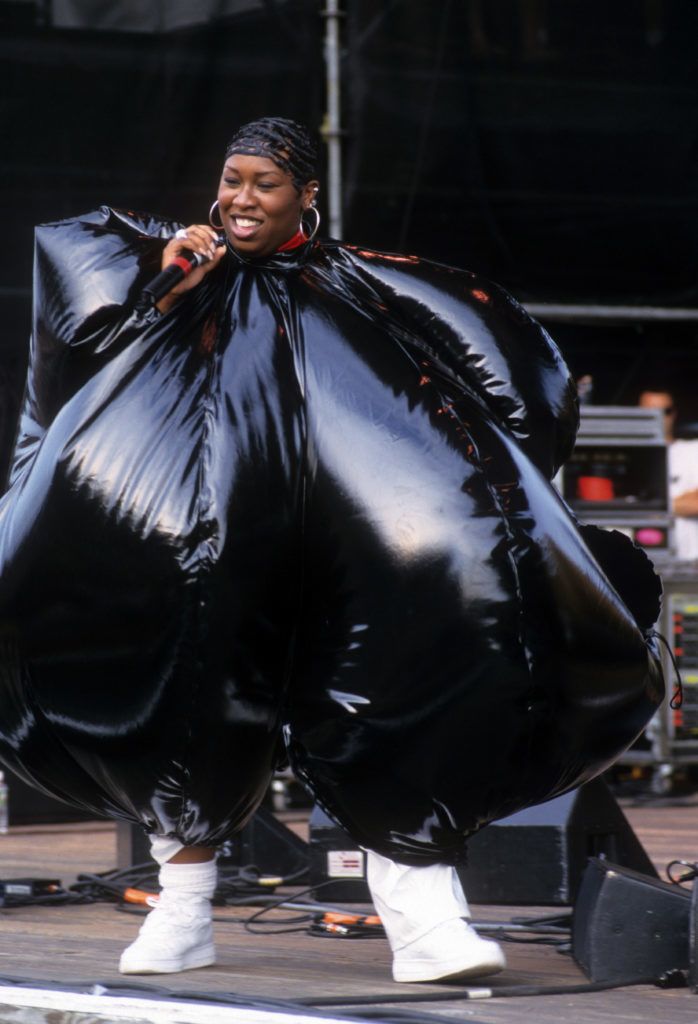 Missy Elliot performs at Lilith Fair at Jones Beach, New York, New York, July 16, 1998. (Photo by Steve Eichner/Getty Images)
